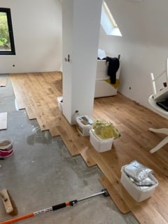 pose de parquet massif colle carantec -