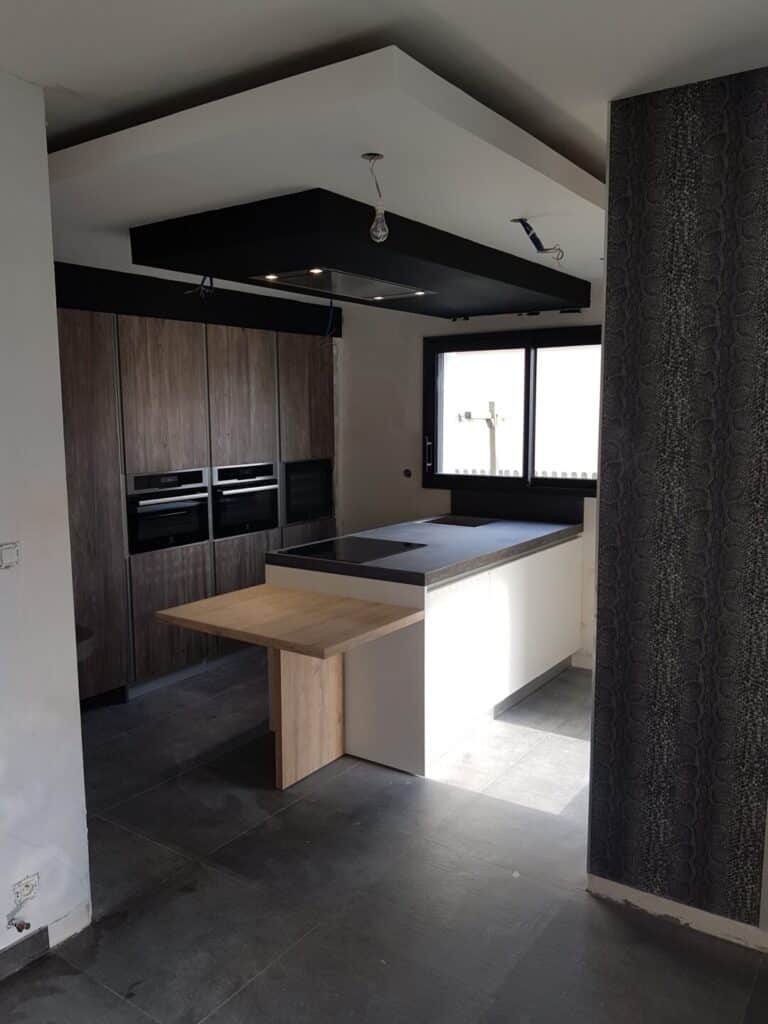 renovation cuisine creation faux plafond locmaria plouzane -